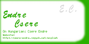 endre csere business card